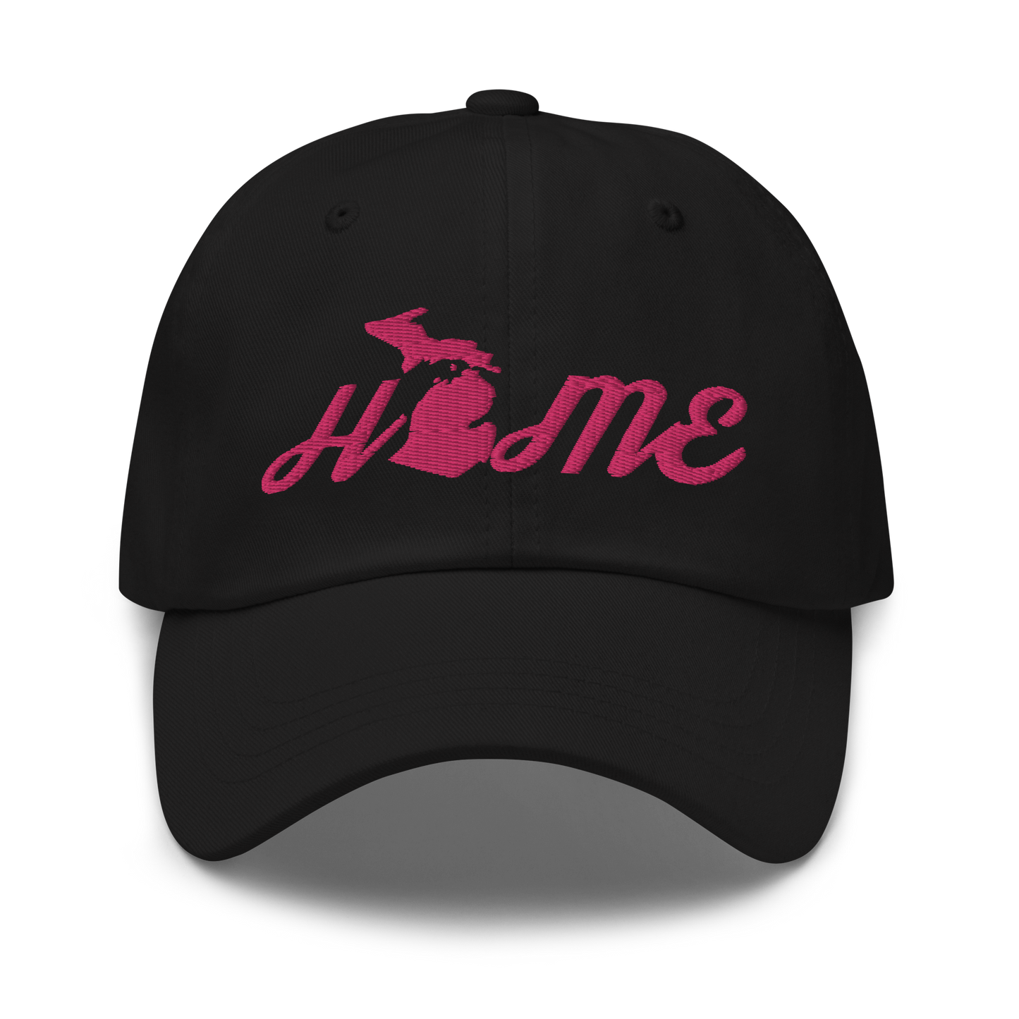 Michigan 'Home' Dad Hat (Script Font) | Pink Embroidery