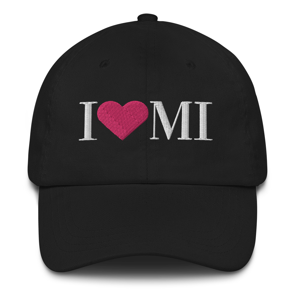 Michigan 'I ❤️ MI' Dad Hat (Didone Font)