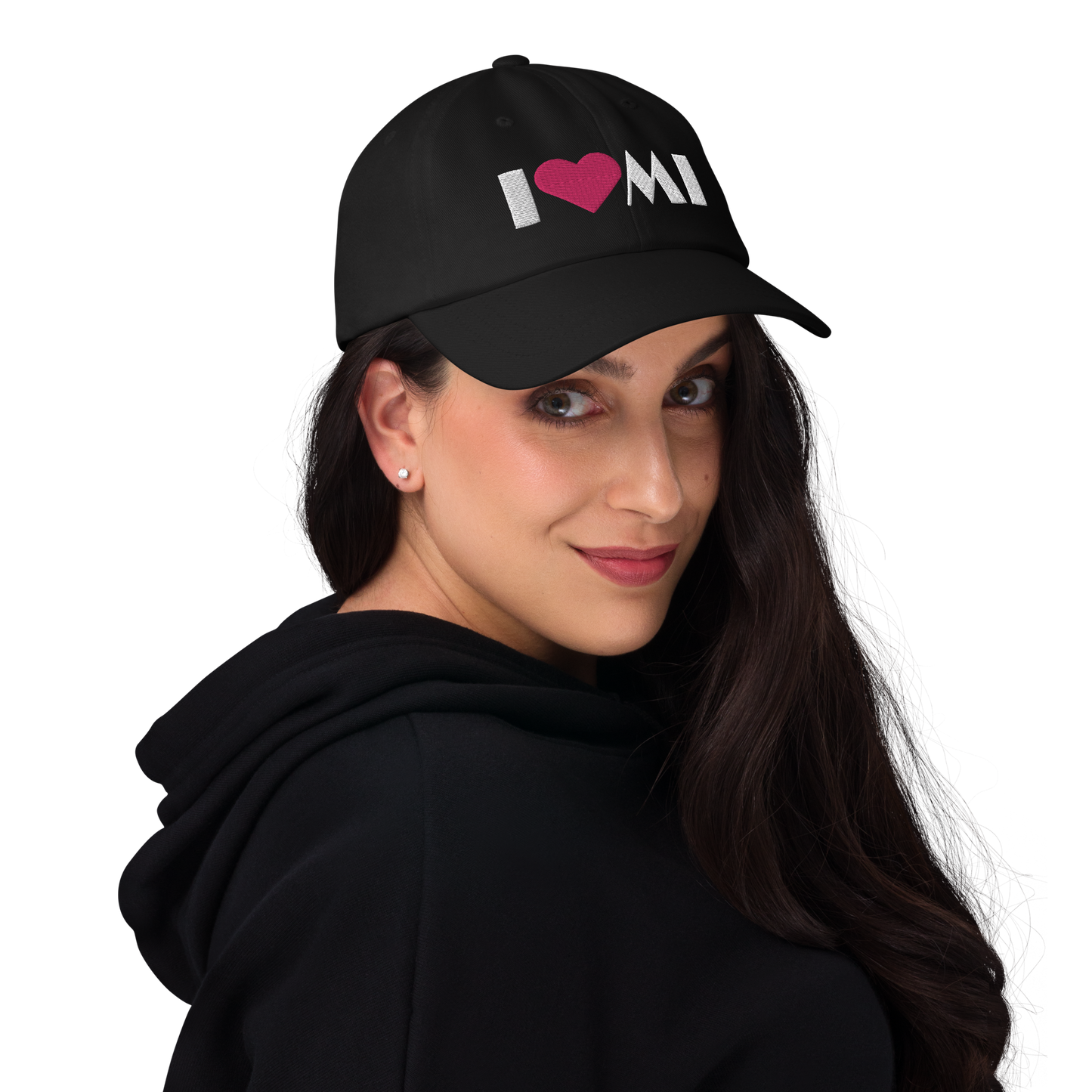 Michigan 'I ❤️ MI' Dad Hat (Art Deco Font)