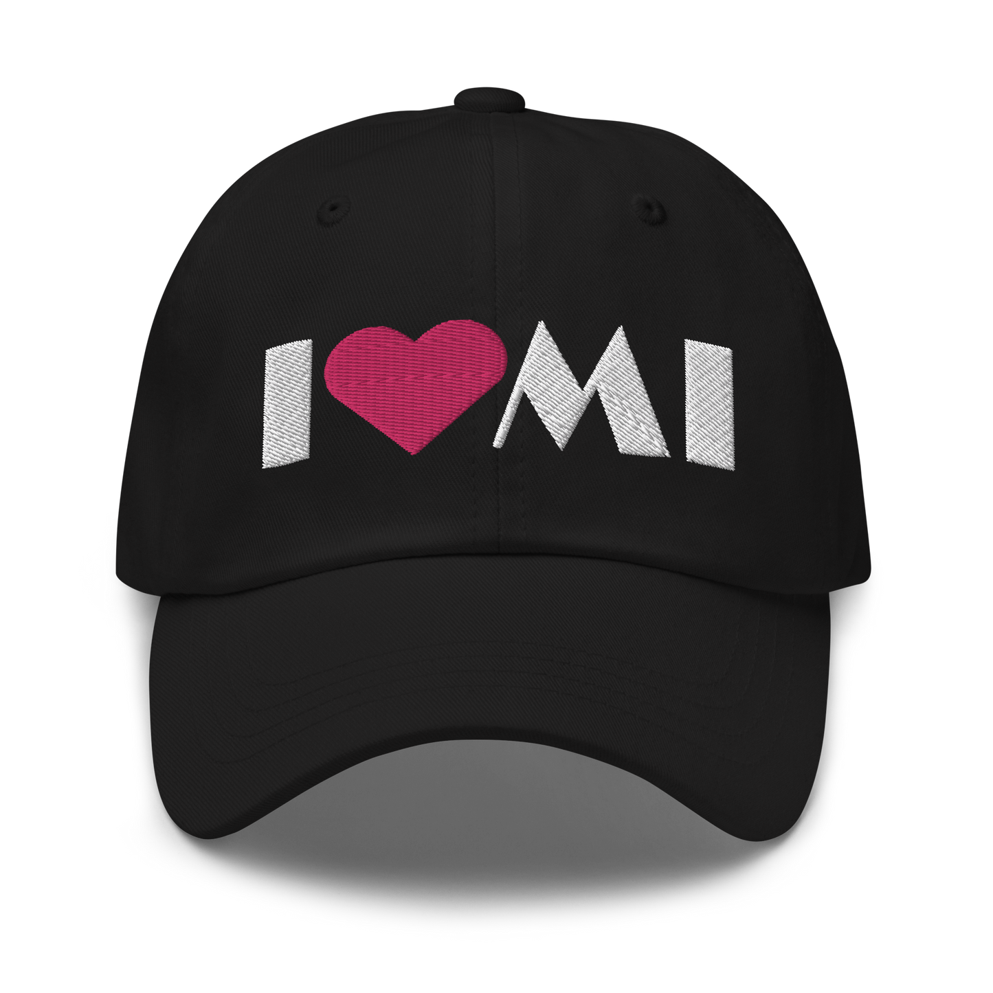 Michigan 'I ❤️ MI' Dad Hat (Art Deco Font)