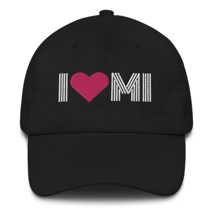 Michigan 'I ❤️ MI' Dad Hat (Metalpress Font)