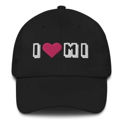 Michigan 'I ❤️ MI' Dad Hat (Arcade Font)