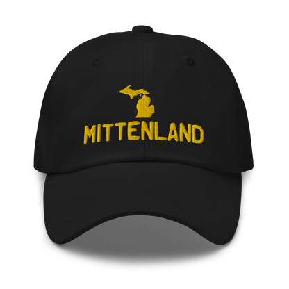 Michigan 'Mittenland' Dad Hat | Gold Embroidery