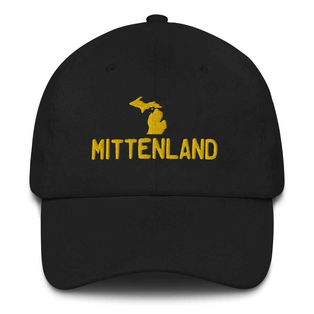 Michigan 'Mittenland' Dad Hat | Gold Embroidery