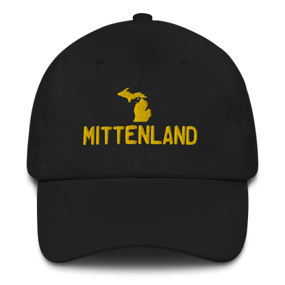 Michigan 'Mittenland' Dad Hat | Gold Embroidery