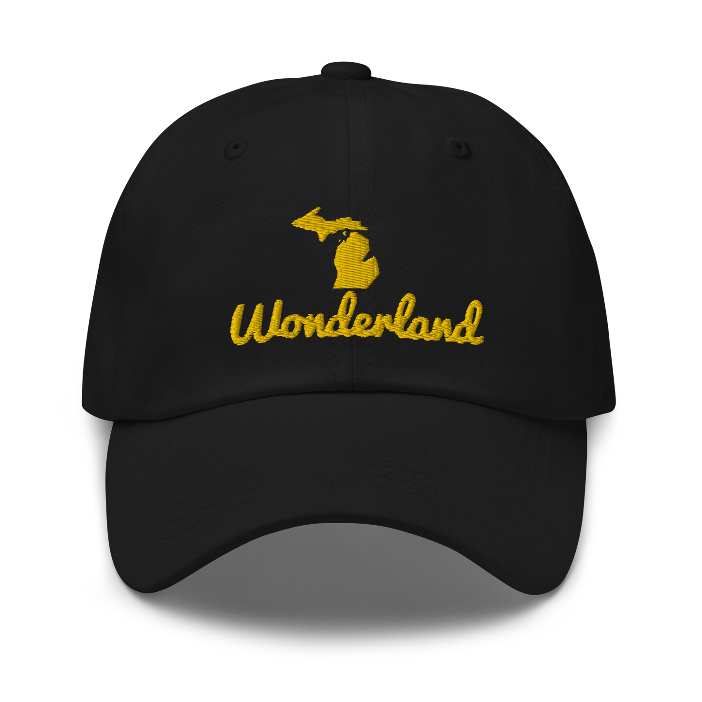 Michigan 'Wonderland' Dad Hat (Script Font) | Gold Embroidery