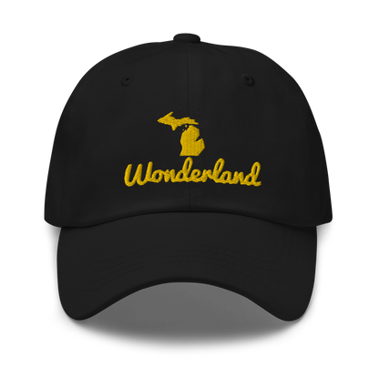 Michigan 'Wonderland' Dad Hat (Script Font) | Gold Embroidery