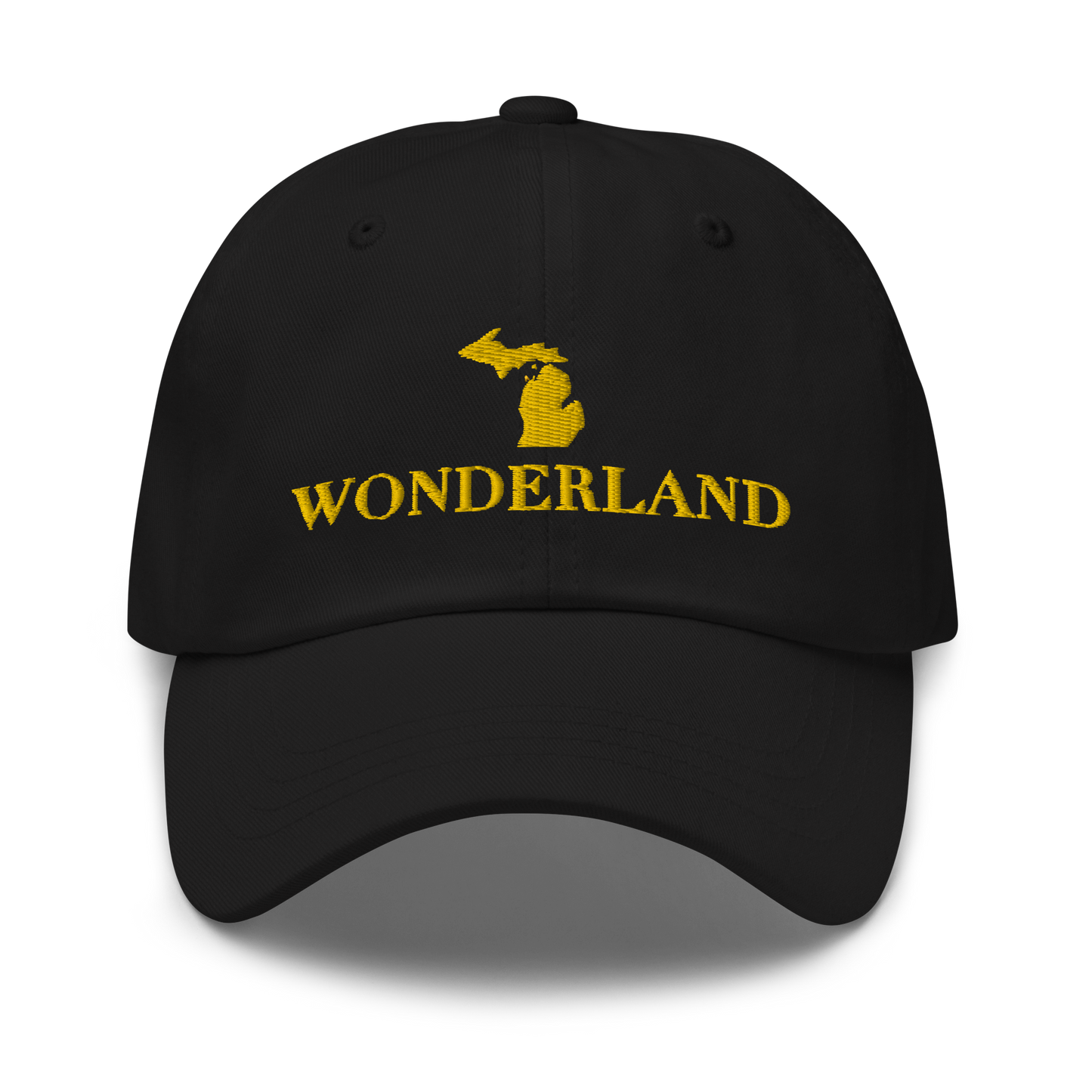 Michigan 'Wonderland' Dad Hat (Didone Font) | Gold Embroidery