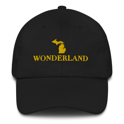 Michigan 'Wonderland' Dad Hat (Didone Font) | Gold Embroidery