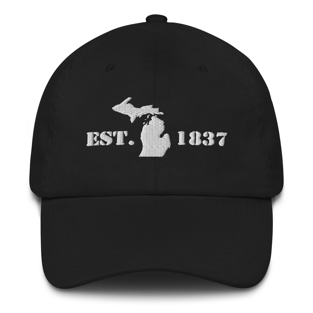 Michigan 'EST 1837' Dad Hat (Army Font)