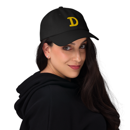 Detroit 'Old French D' Dad Hat (w/ Side Design) | Gold Embroidery