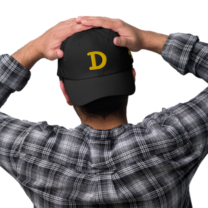 Detroit 'Old French D' Dad Hat (w/ Side Design) | Gold Embroidery