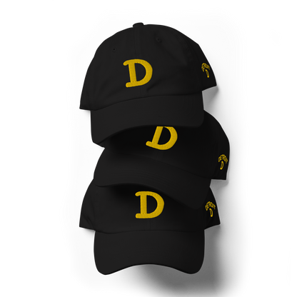 Detroit 'Old French D' Dad Hat (w/ Side Design) | Gold Embroidery