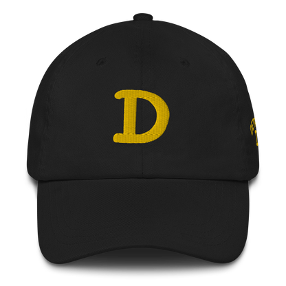 Detroit 'Old French D' Dad Hat (w/ Side Design) | Gold Embroidery