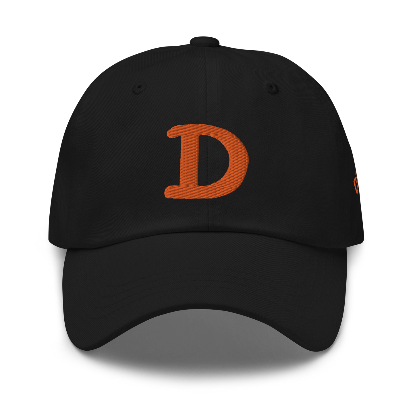 Detroit 'Old French D' Dad Hat (w/ Side Design) | Orange Embroidery