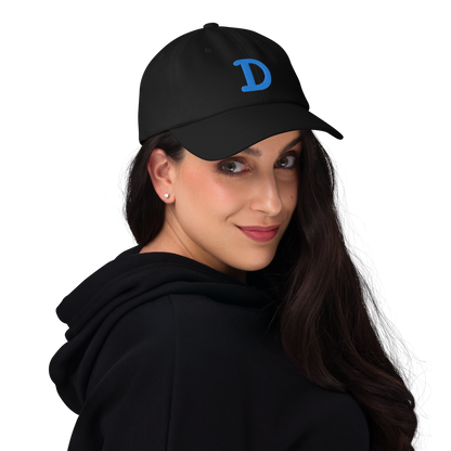 Detroit 'Old French D' Dad Hat (w/ Side Design) | Azure Embroidery