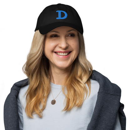 Detroit 'Old French D' Dad Hat (w/ Side Design) | Azure Embroidery