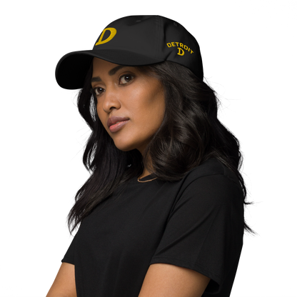 Detroit 'Old French D' Dad Hat (w/ Side Design) | Gold Embroidery