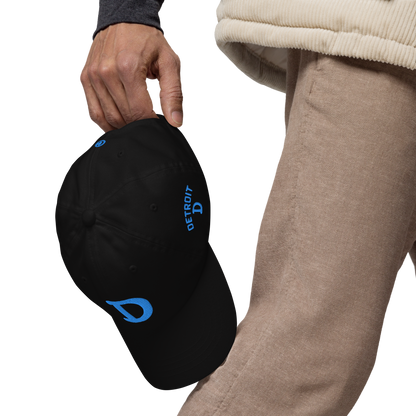 Detroit 'Old French D' Dad Hat (w/ Side Design) | Azure Embroidery