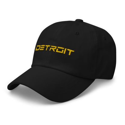 'Detroit' Dad Hat (Electric Font) | Gold Embroidery