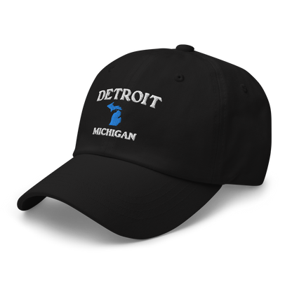 'Detroit Michigan' Dad Hat (w/ Michigan Outline)