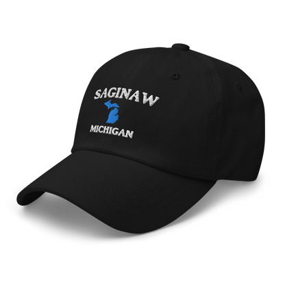 'Saginaw Michigan' Dad Hat (w/ Michigan Outline)