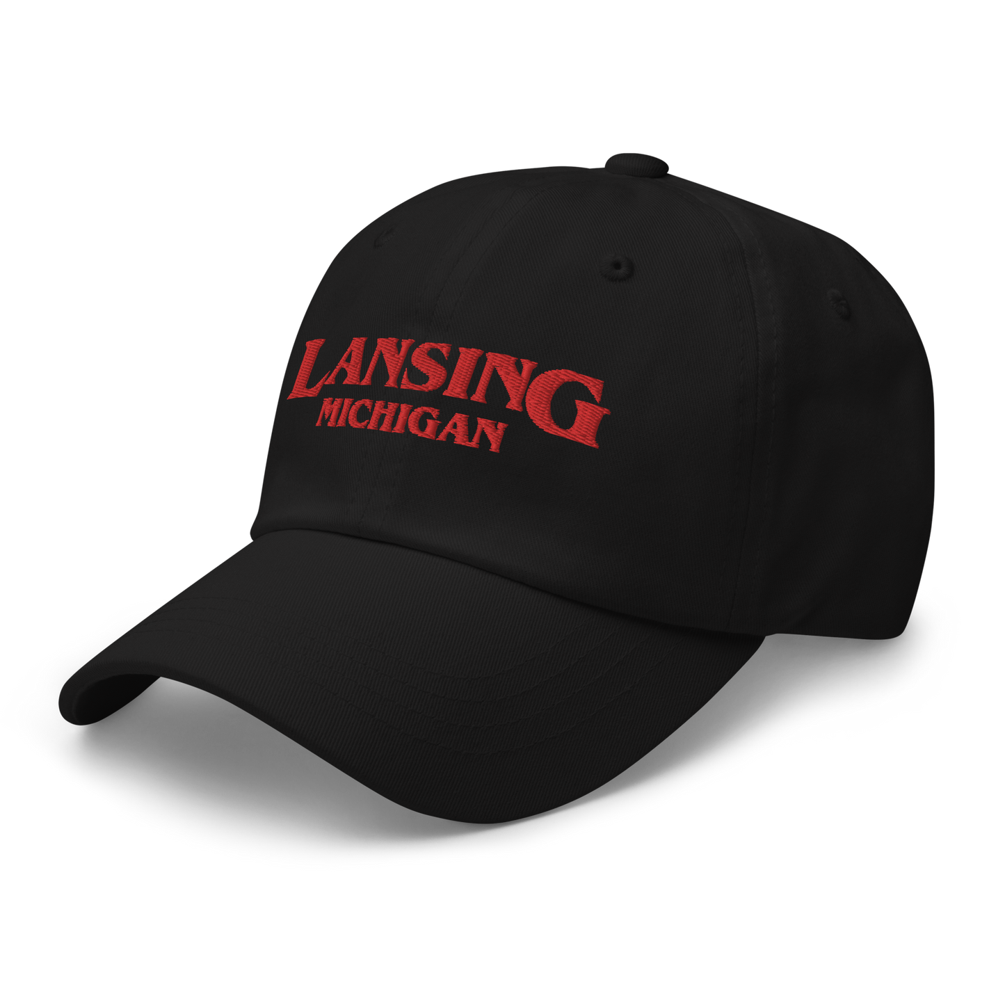 'Lansing Michigan' Dad Hat (1980s Drama Parody)