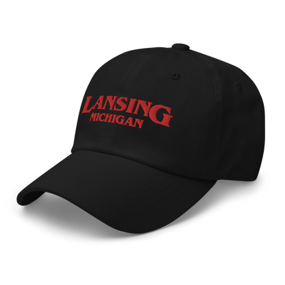 'Lansing Michigan' Dad Hat (1980s Drama Parody)