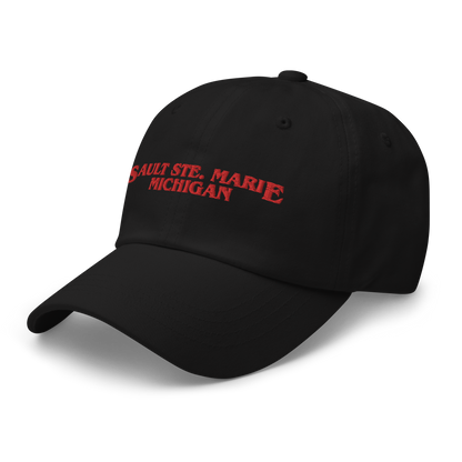 'Sault Ste. Marie Michigan' Dad Hat (1980s Drama Parody)