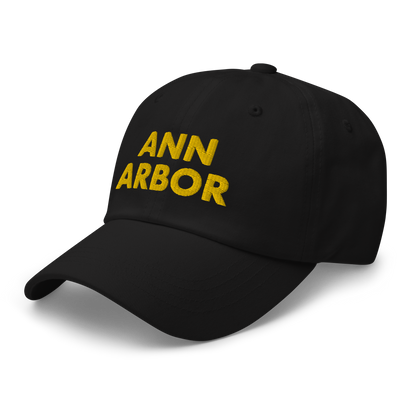 'Ann Arbor' Dad Hat | Gold/Navy Embroidery