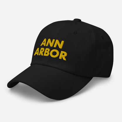 'Ann Arbor' Dad Hat | Gold/Navy Embroidery