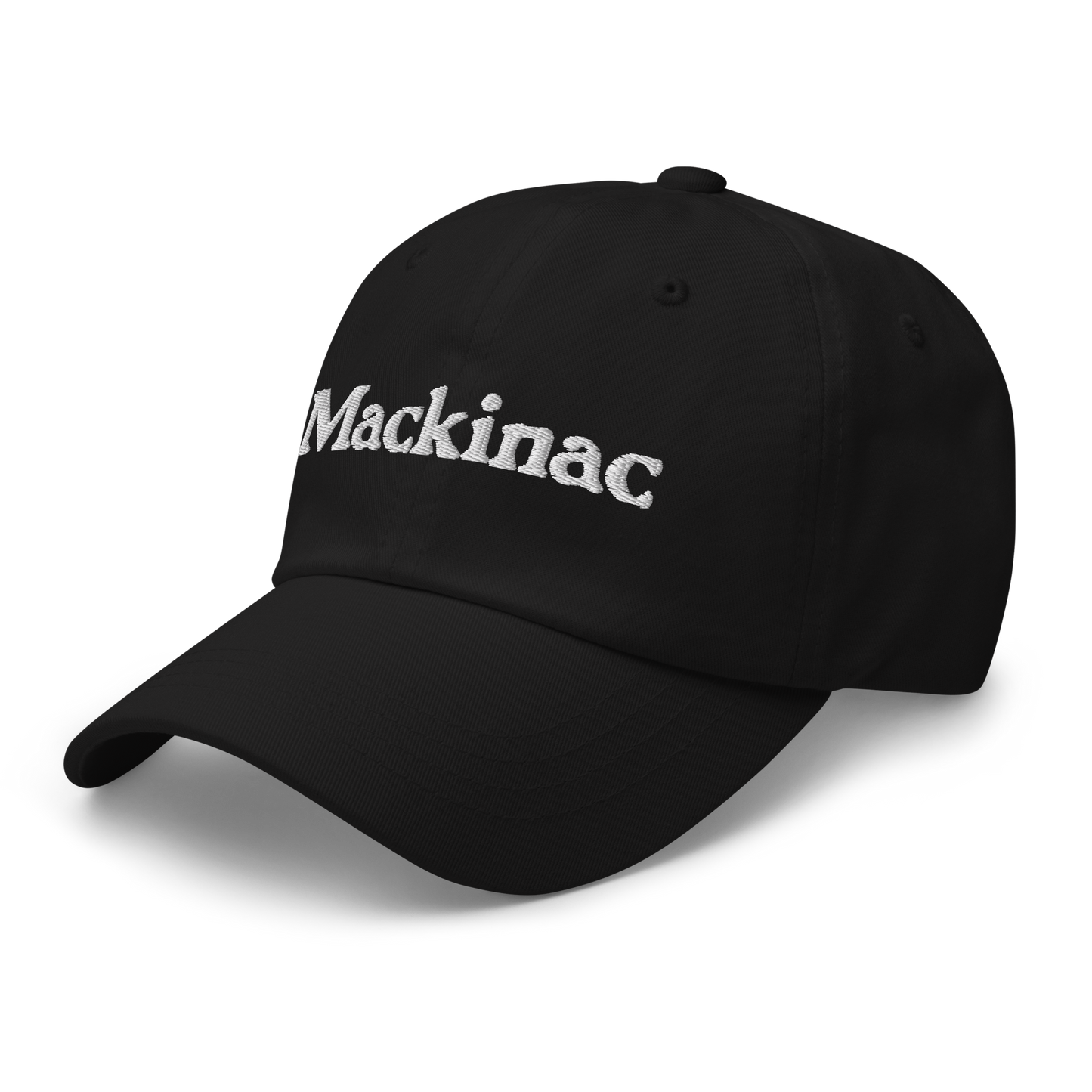 'Mackinac' Dad Hat | White/Navy Embroidery