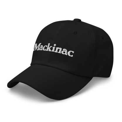 'Mackinac' Dad Hat | White/Navy Embroidery