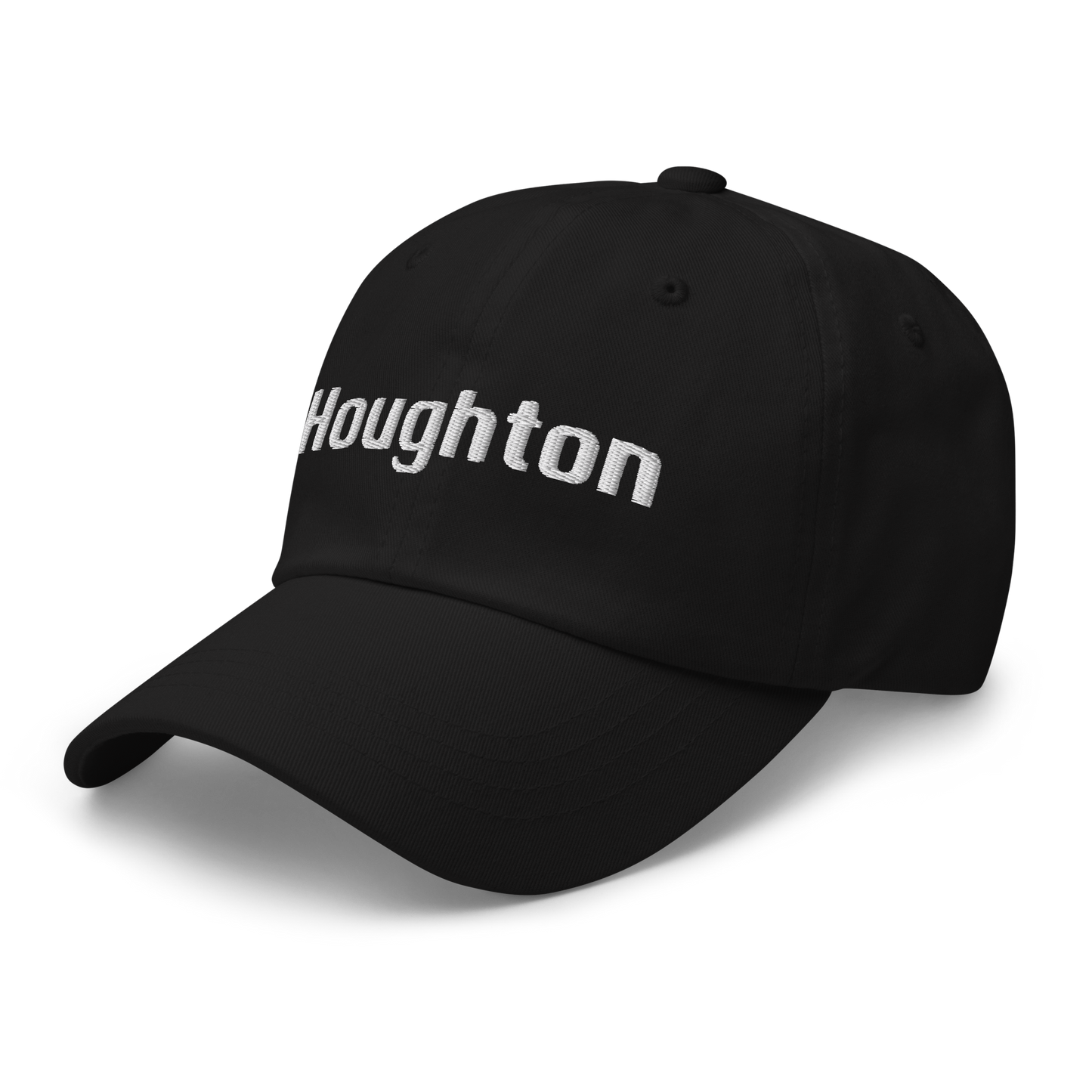 'Houghton' Dad Hat | White/Black Embroidery