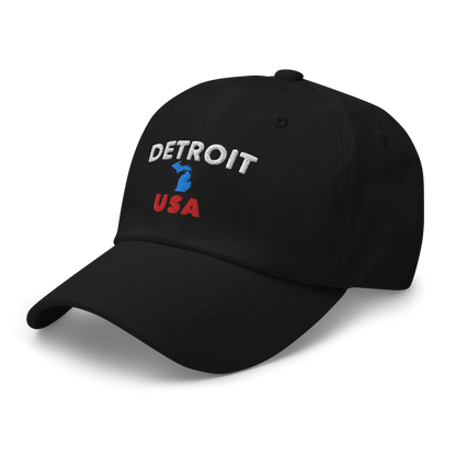 'Detroit USA' Dad Hat (w/ Michigan Outline)