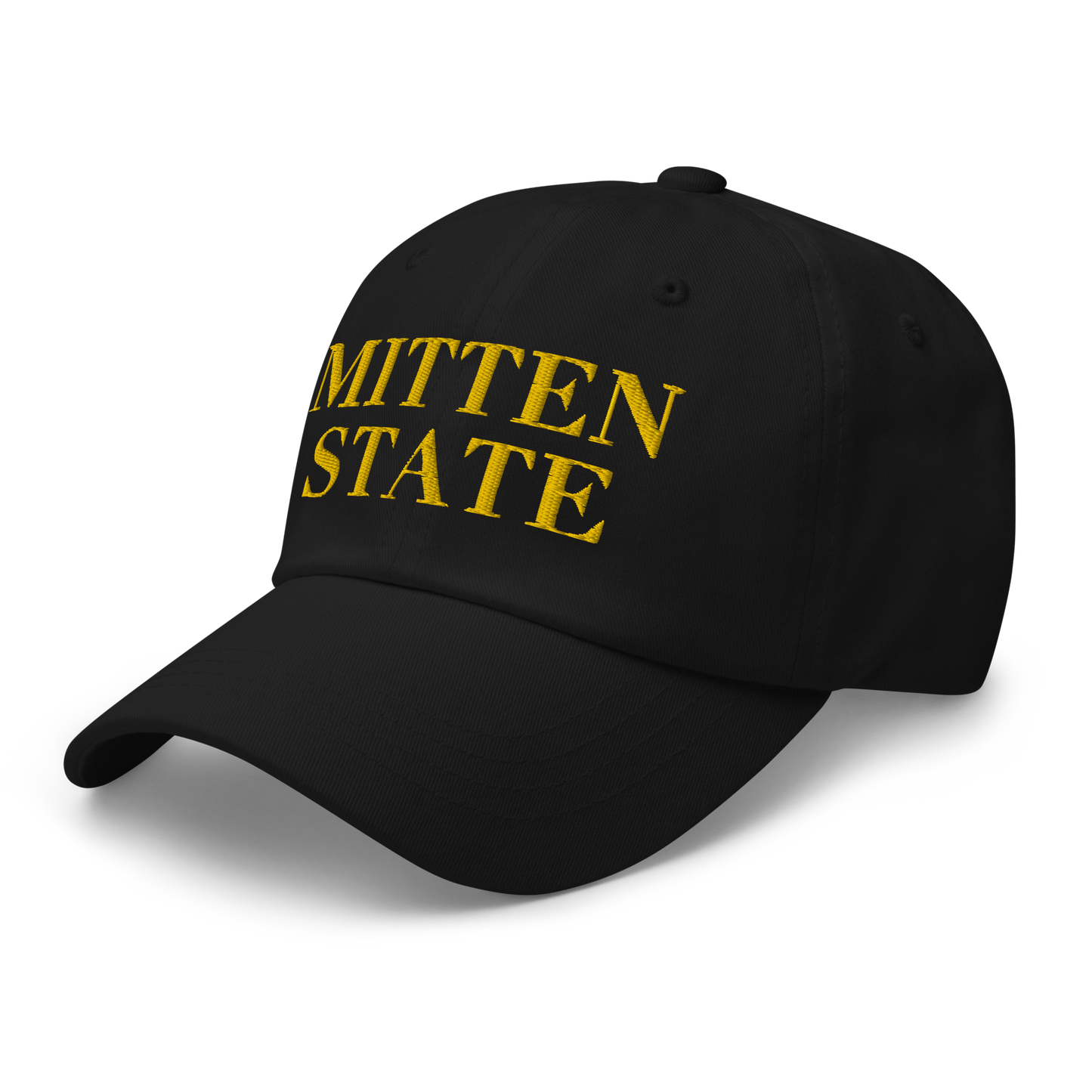 Michigan 'Mitten State' Dad Hat (Didone Font) | Gold Embroidery