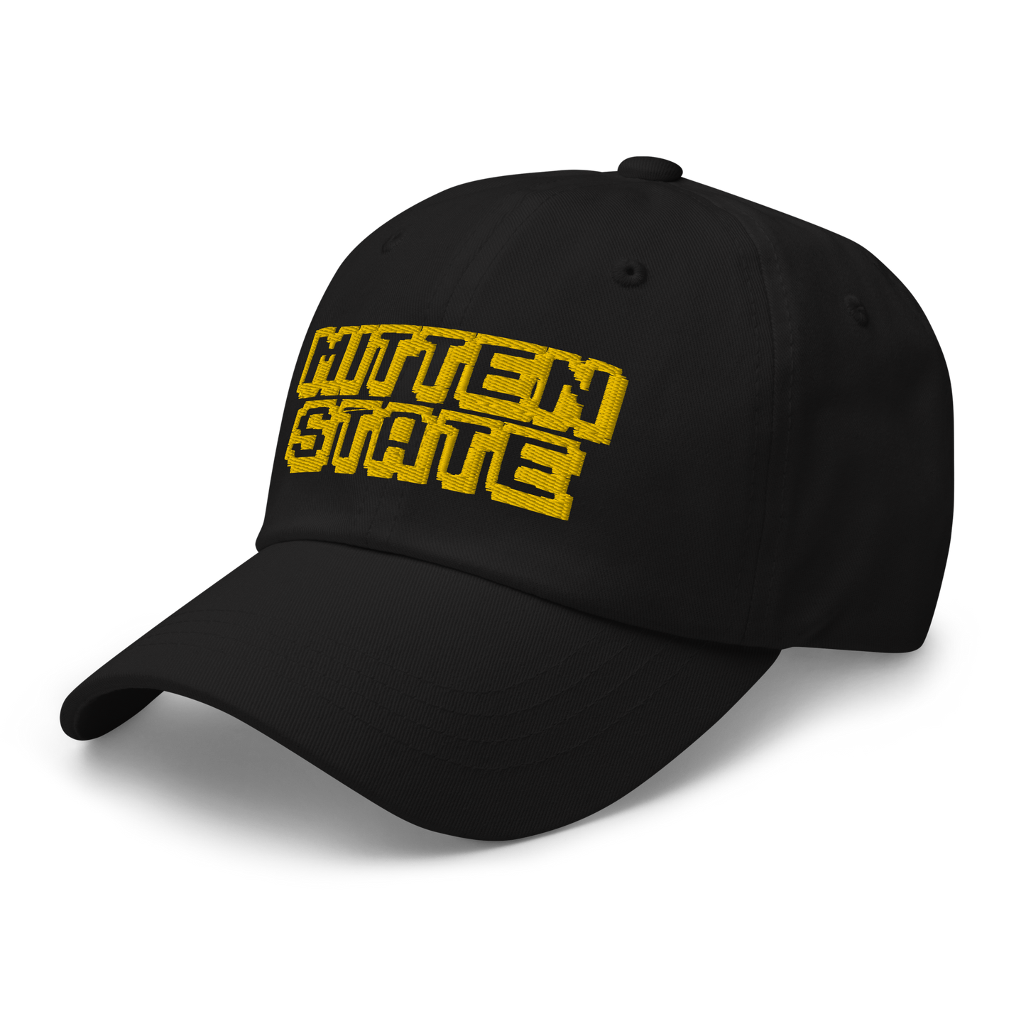 Michigan 'Mitten State' Dad Hat (Arcade Font) | Gold Embroidery