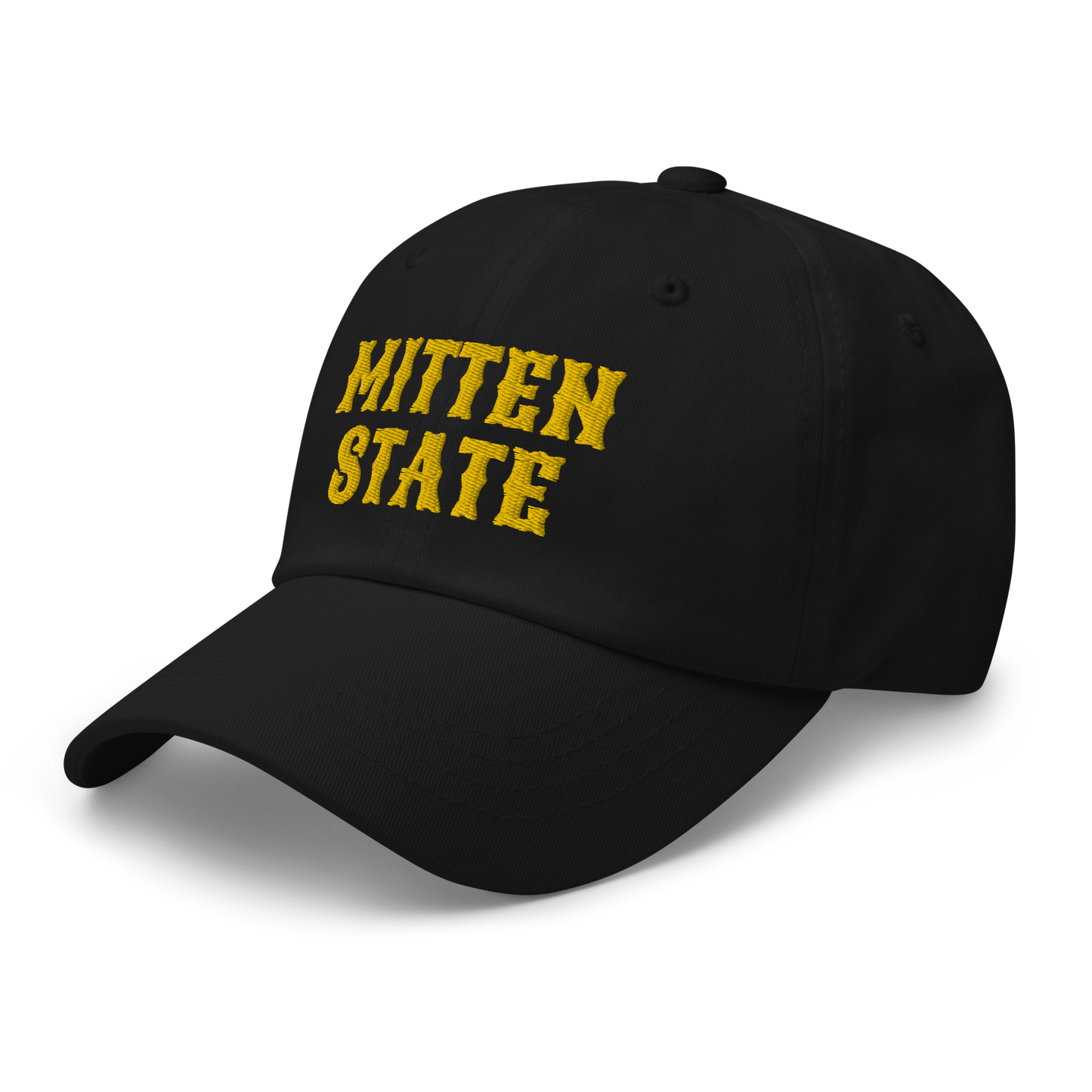 Michigan 'Mitten State' Dad Hat (Arcade Font) | Gold Embroidery