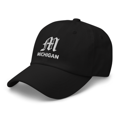 'Michigan' Dad Hat (w/ Old English 'M')