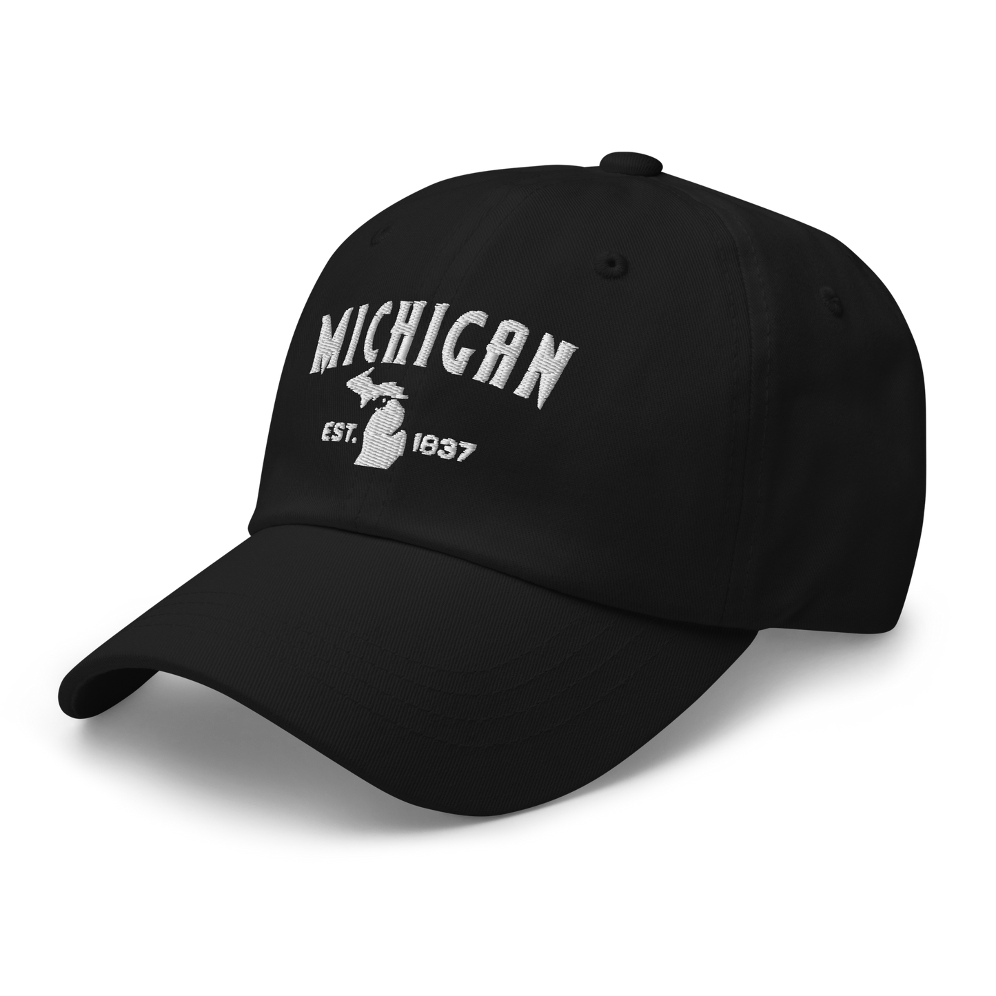 'Michigan EST 1837' Dad Hat (Vicious Mustelid Font)