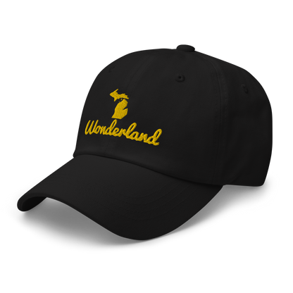 Michigan 'Wonderland' Dad Hat (Script Font) | Gold Embroidery