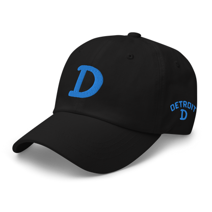 Detroit 'Old French D' Dad Hat (w/ Side Design) | Azure Embroidery