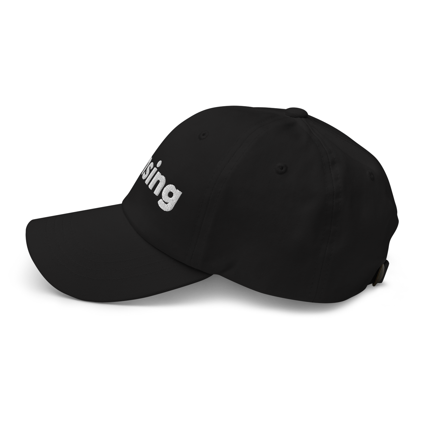 'Lansing' Dad Hat | White/Black Embroidery