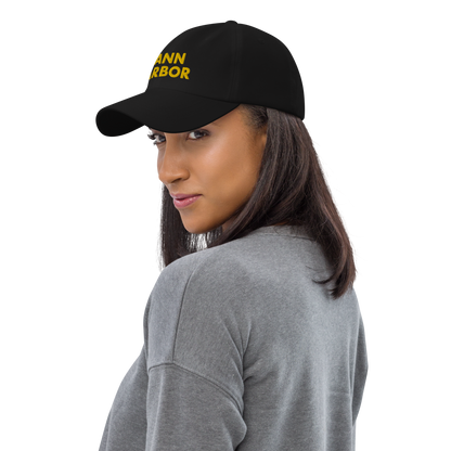 'Ann Arbor' Dad Hat | Gold/Navy Embroidery