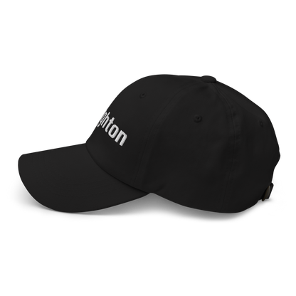 'Houghton' Dad Hat | White/Black Embroidery