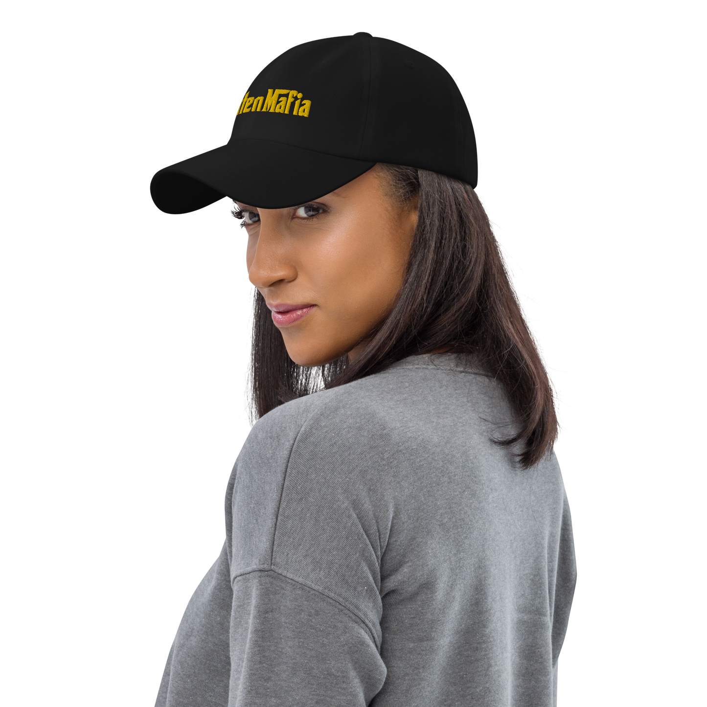 Michigan 'MittenMafia' Dad Hat (Gangster Font) | Gold Embroidery