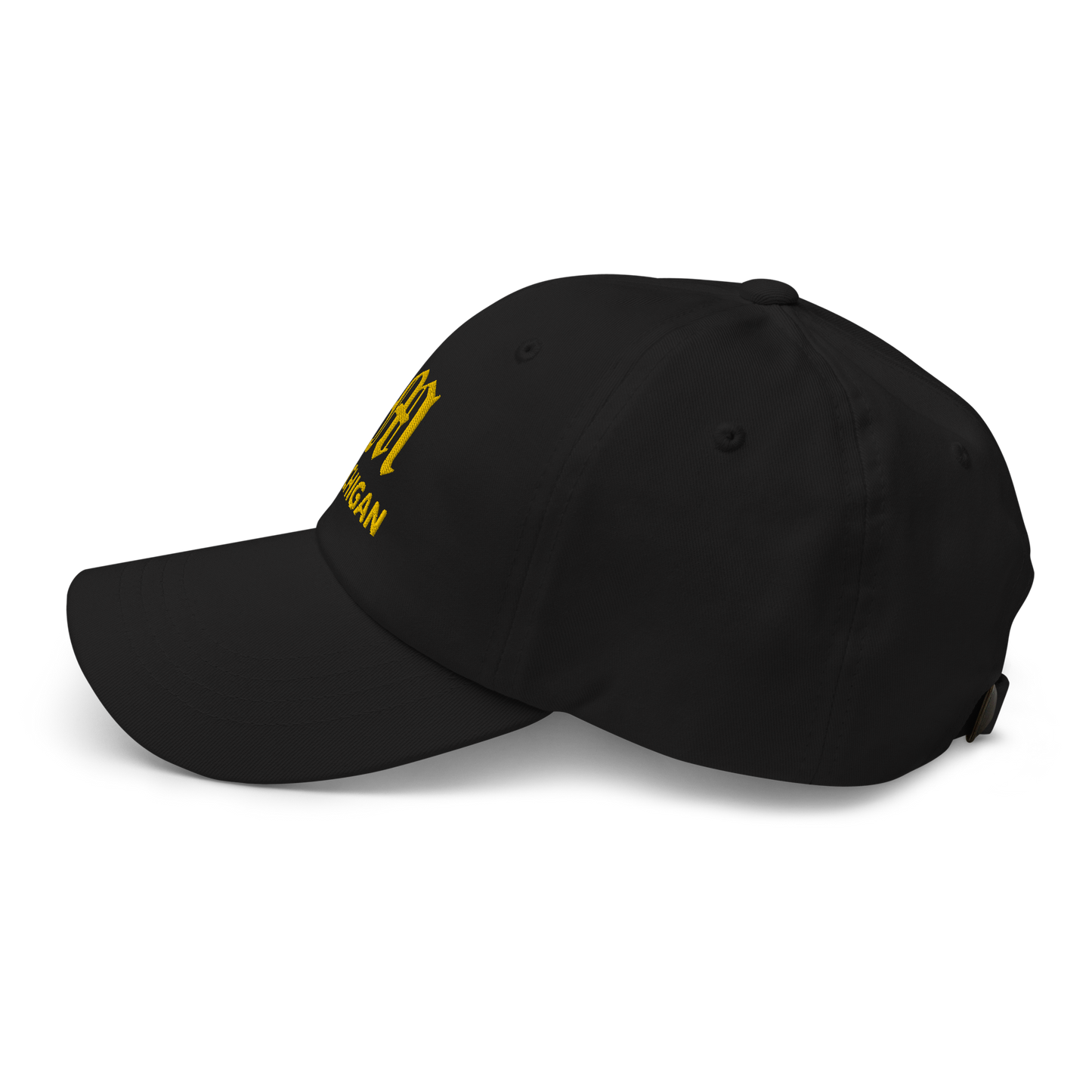 'Michigan' Dad Hat (w/ Old English M) | Gold Embroidery