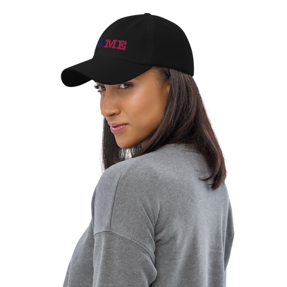 Michigan 'Home' Dad Hat (Typewriter Font) | Pink Embroidery