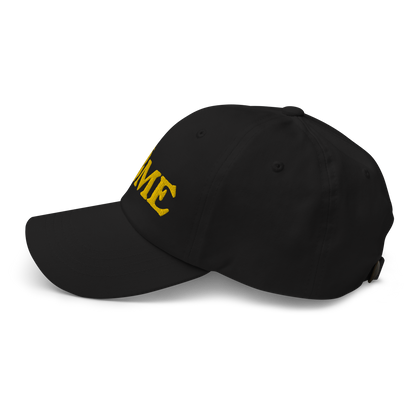 Michigan 'Home' Dad Hat (Woodcut Font) | Gold Embroidery