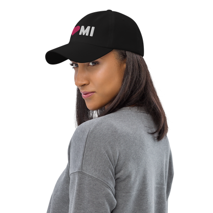 Michigan 'I ❤️ MI' Dad Hat (Rounded Swiss Font)